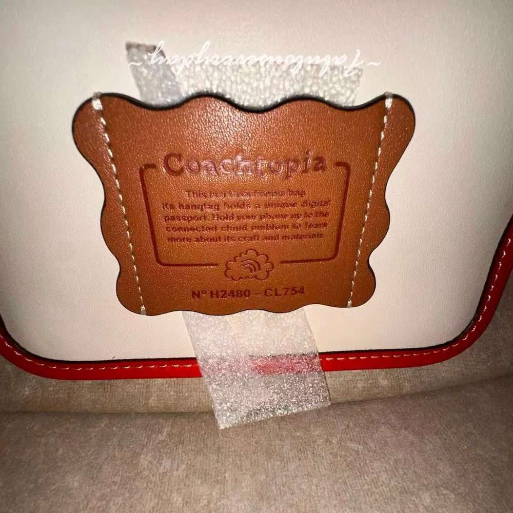 COACH Ergo Bag In Coachtopia Leather With Cherry Print Cloud Multi CL754 NWT